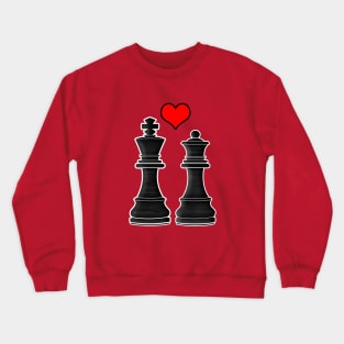 Chess Love with King and Queen Crewneck Sweatshirt